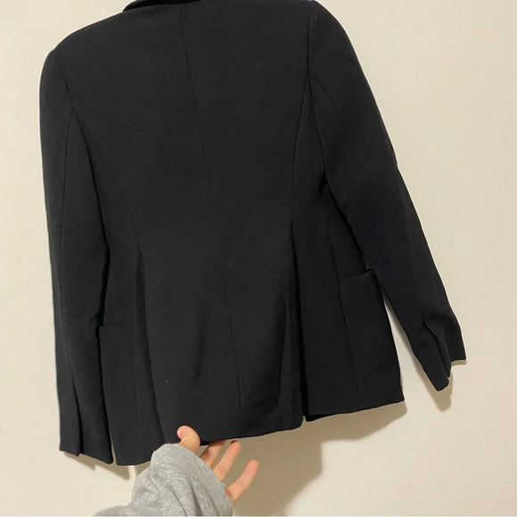 M.M. LaFleur Black Wool Blend Three Button Blazer size 0 - Picture 8 of 9